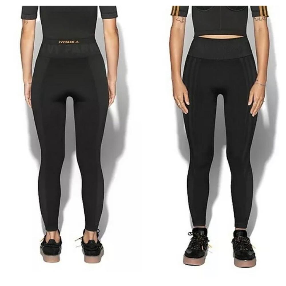 ADIDAS X IVY PARK Drip 2 Collection Circular Knit 3-Stripes Tights Leggings XS